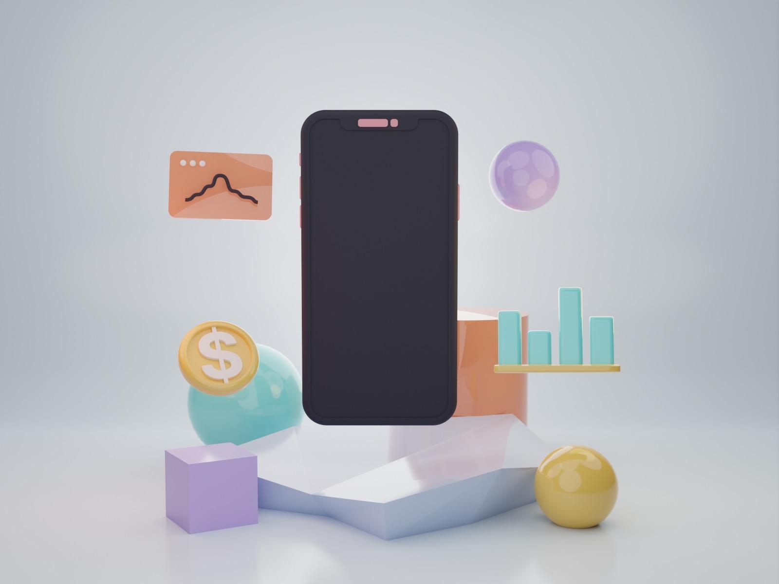 3D手机样机场景设备模型