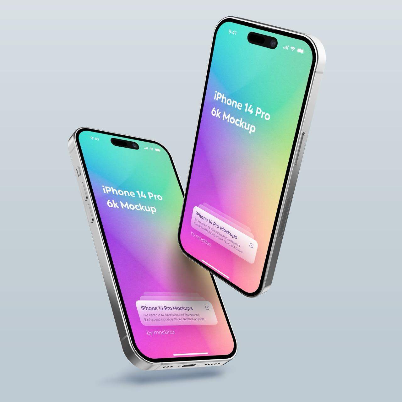 20款苹果iPhone 14 Pro手机贴图PSD源文件