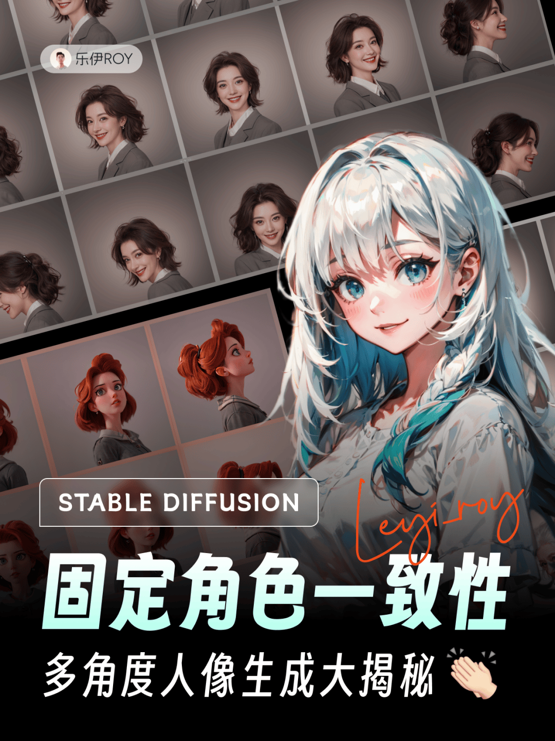 SD轻松固定角色一致性?多角度人像生成大揭秘！