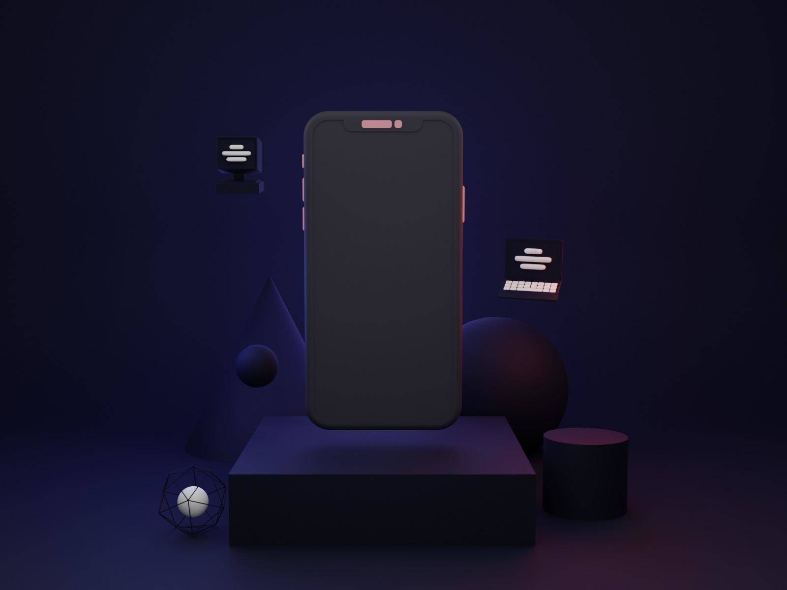 3D手机样机场景设备模型
