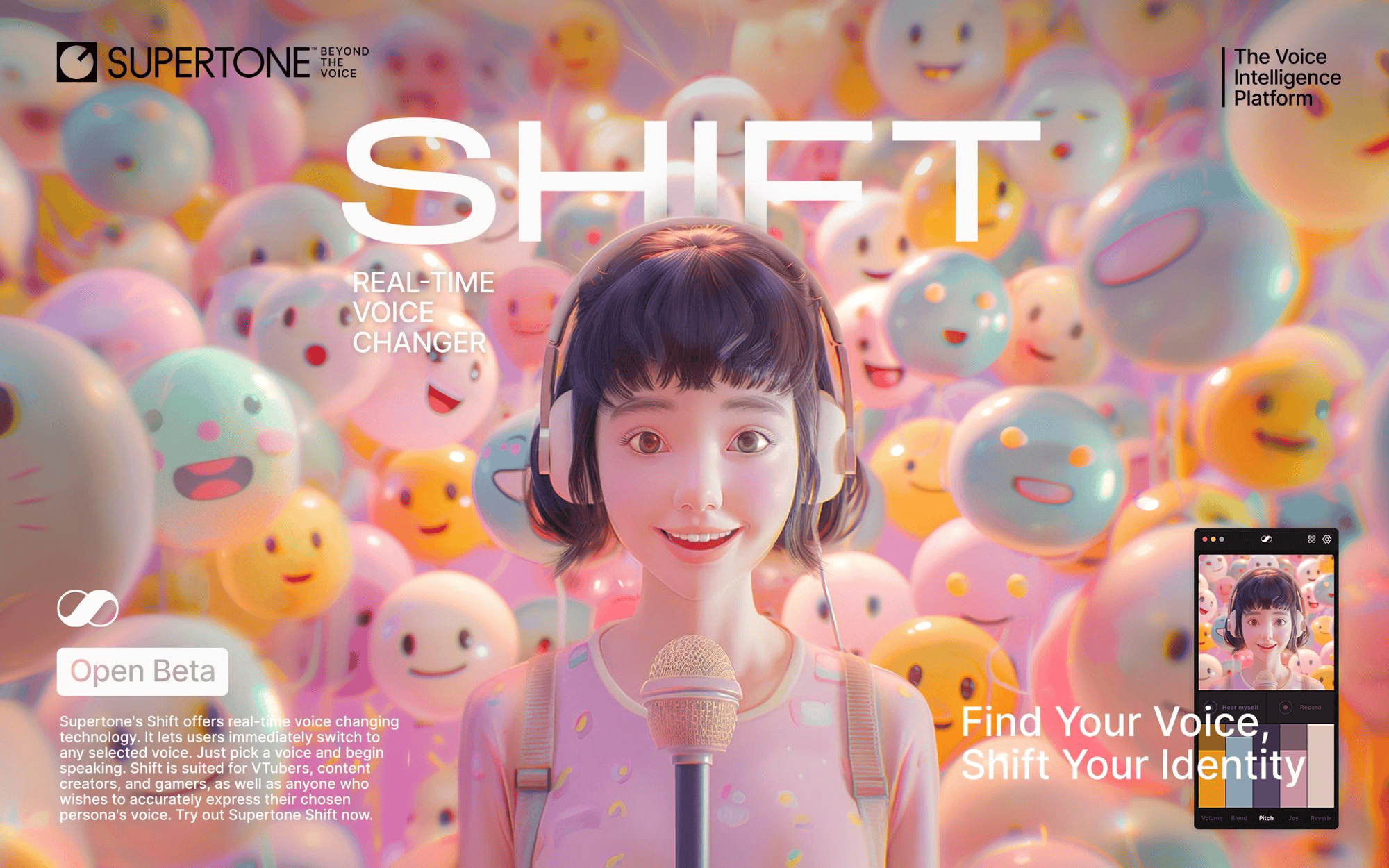 Supertone Shift：实时语音变换软件，适用于VTuber、内容创作者和游戏玩家