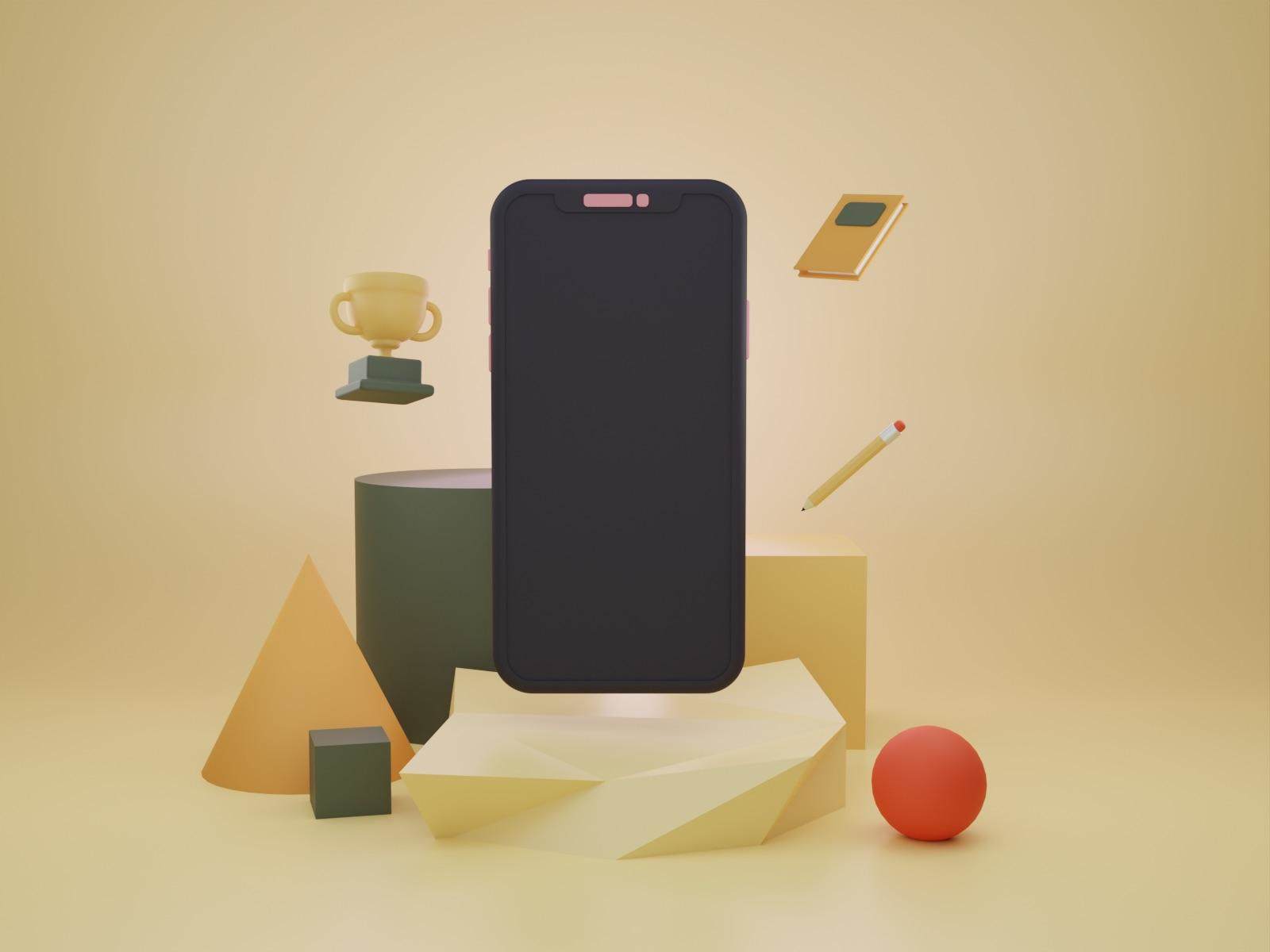 3D手机样机场景设备模型