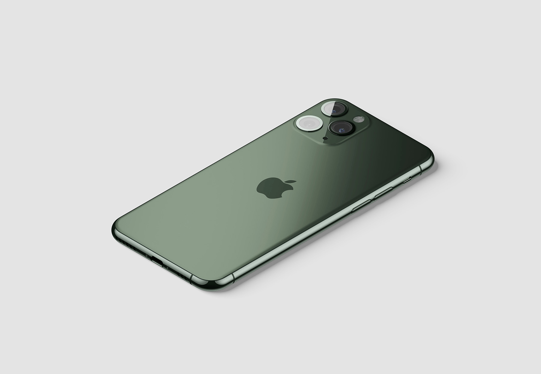 iPhone 11 pro平铺psd样机素材免费下载
