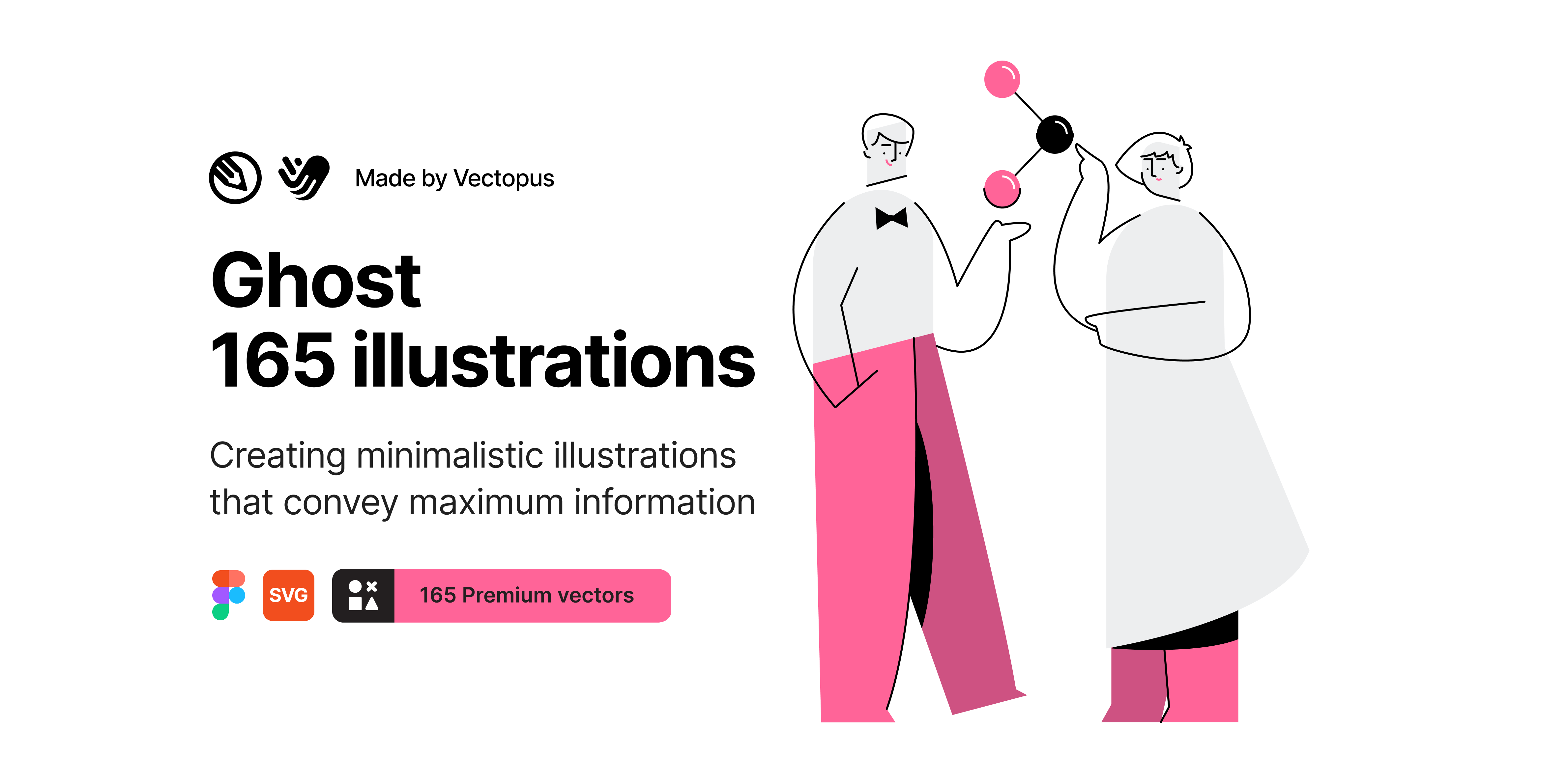 极简风格插画素材：Ghost Scene Builder Illustrations