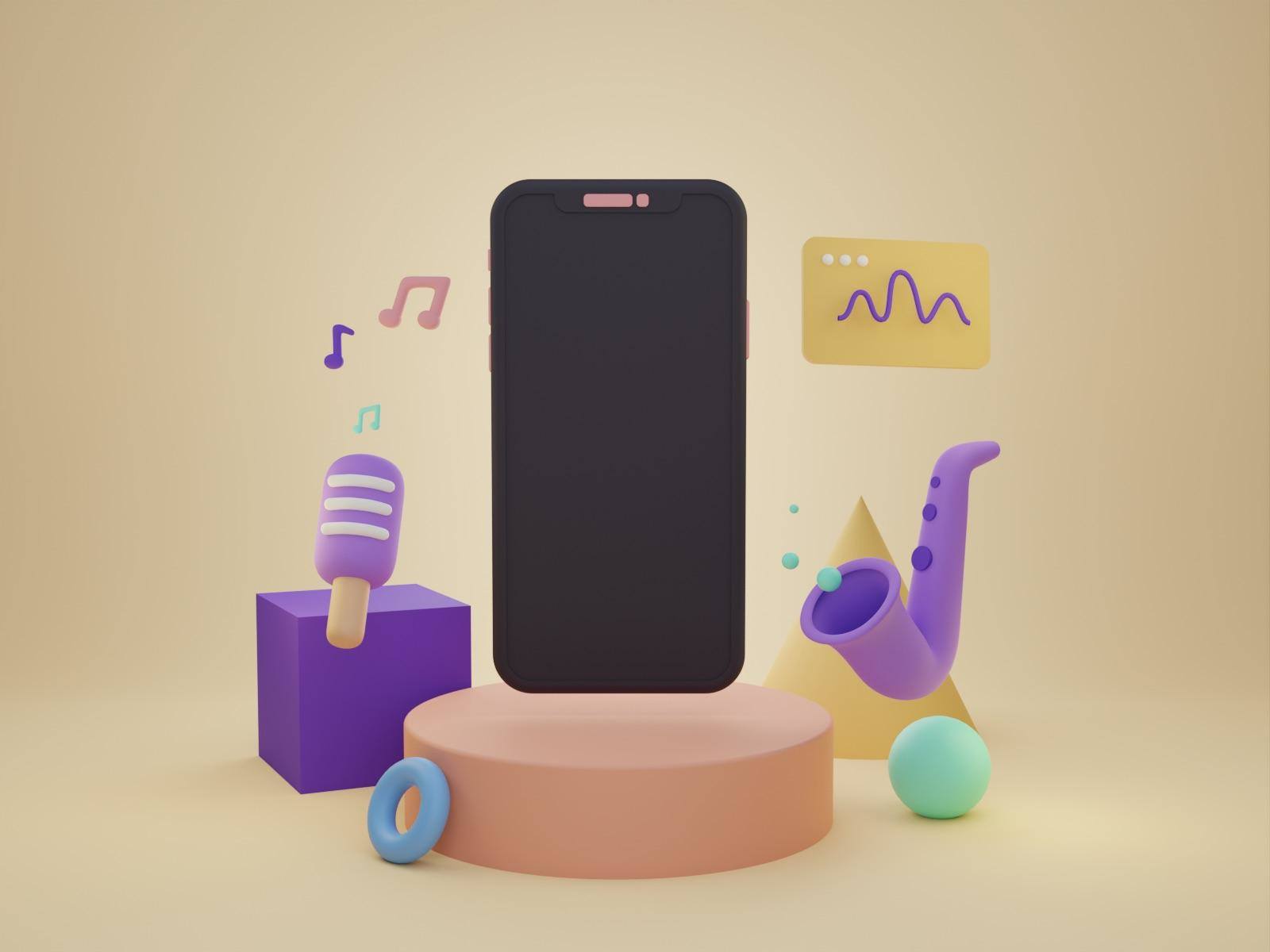 3D手机样机场景设备模型