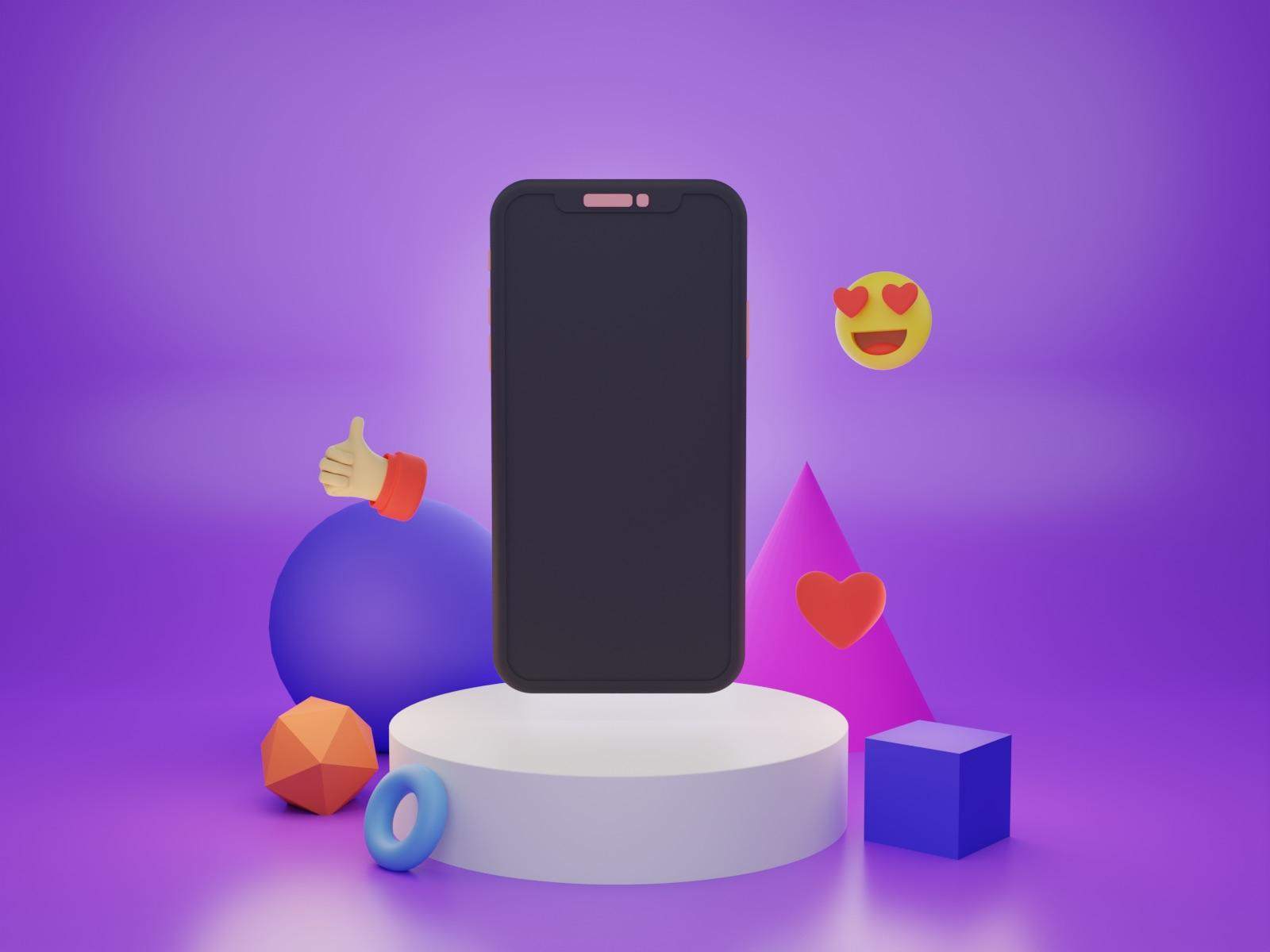3D手机样机场景设备模型