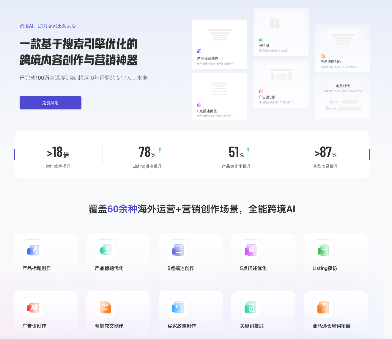 智猫AI：跨境文案创作、营销及分析工具