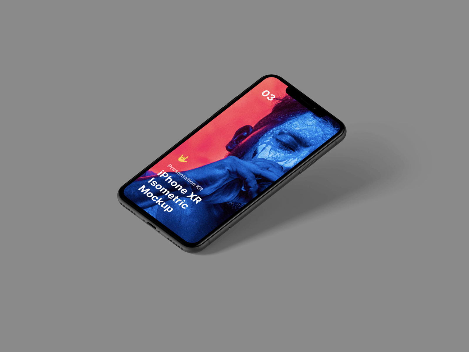 iPhone XR 样机app展示模板psd素材免费下载