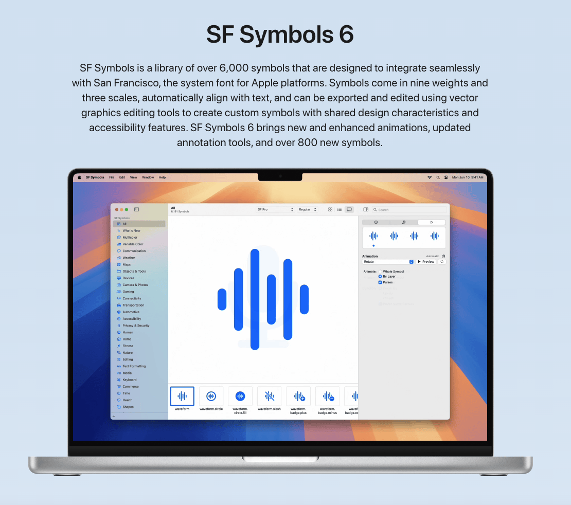 SF Symbols - Apple平台设计素材库详细介绍