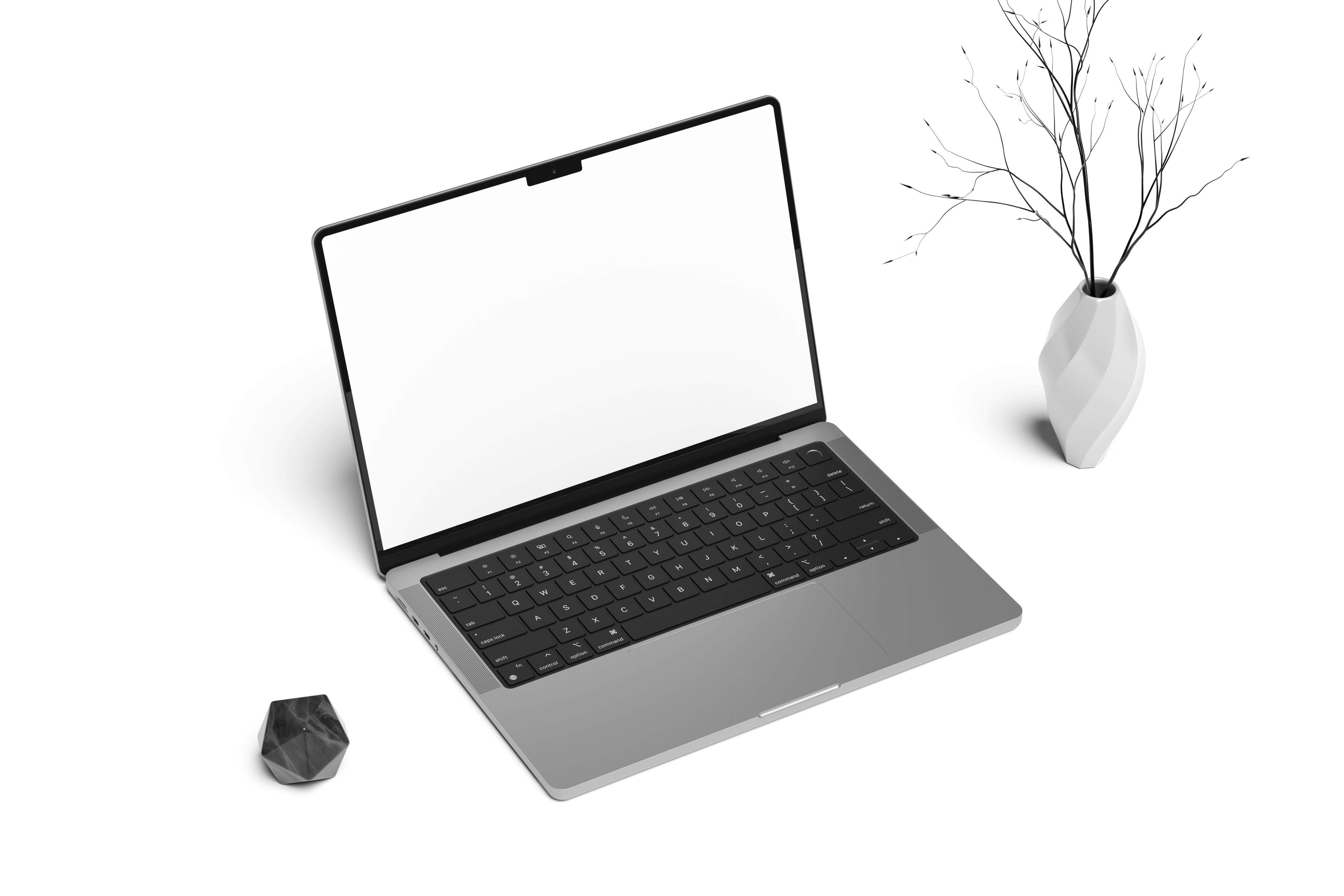 Macbook Pro笔记本电脑iPhone14手机样机PSD素材下载