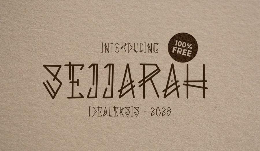 Sejjarah：独特的英文线性字体，免费可商用