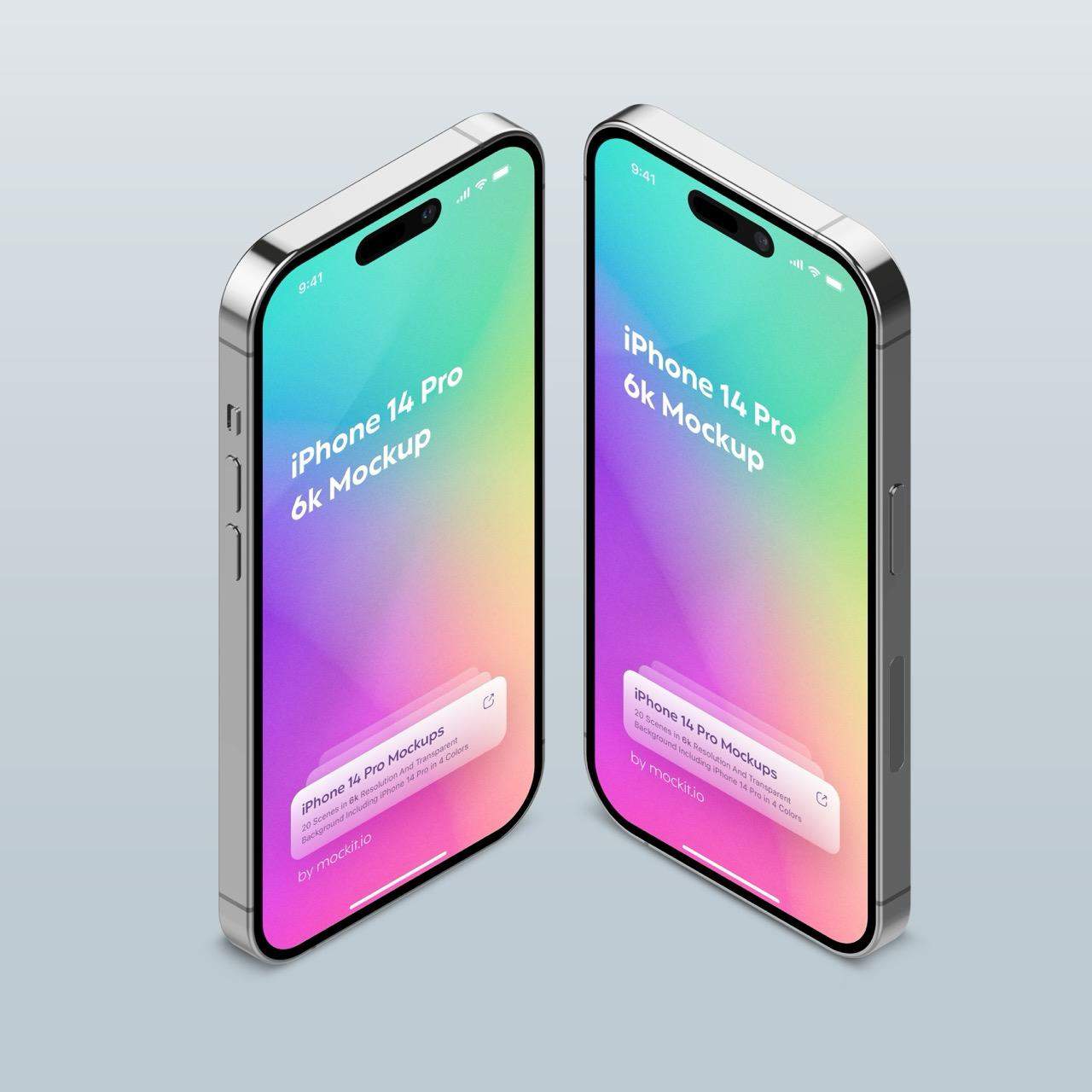 20款苹果iPhone 14 Pro手机贴图PSD源文件