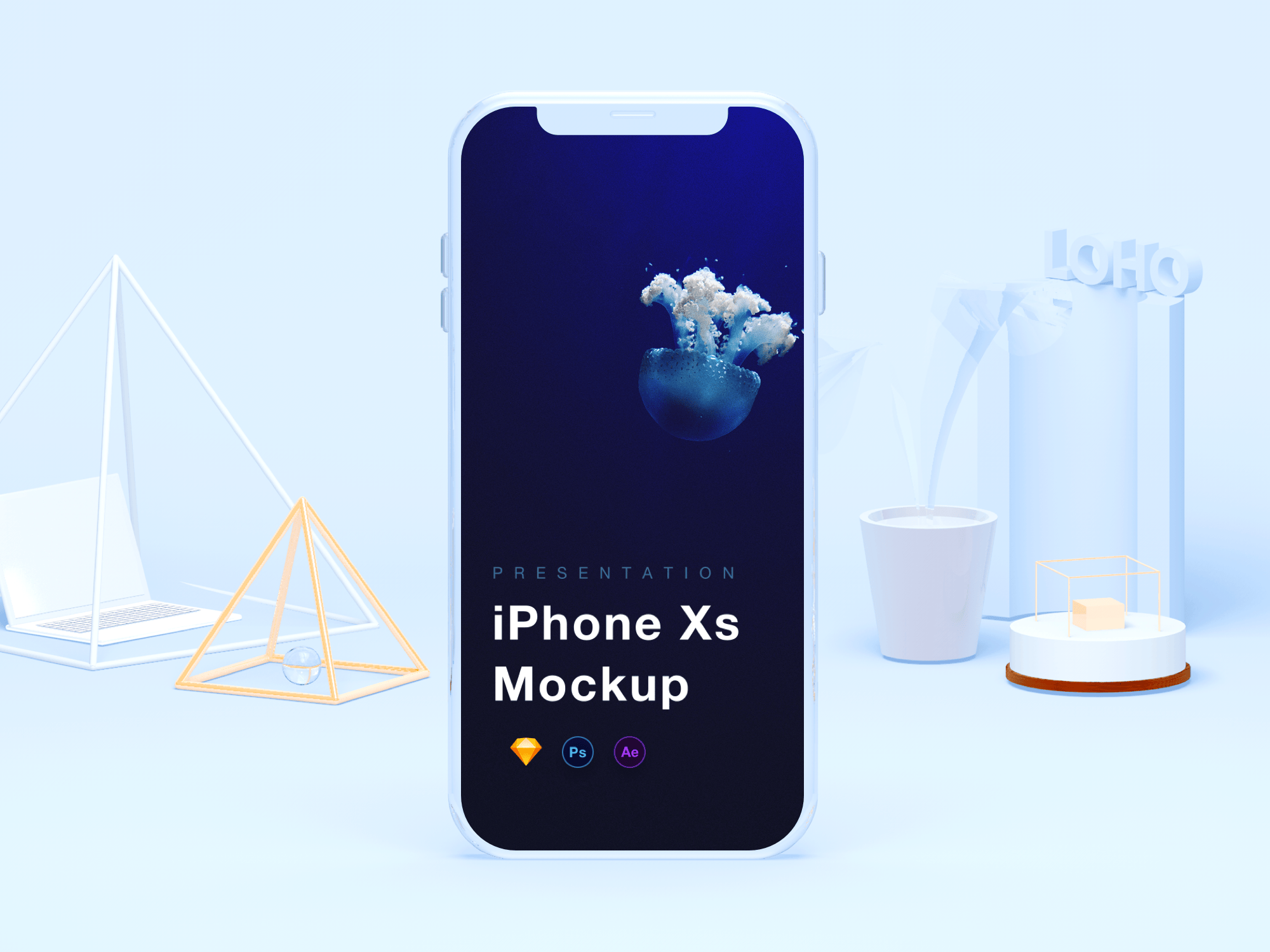 iPhone Xs 样机素材免费下载