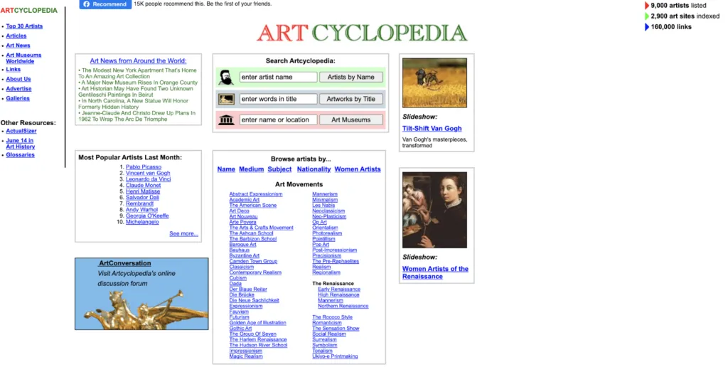 Artcyclopedia Artcyclopedia