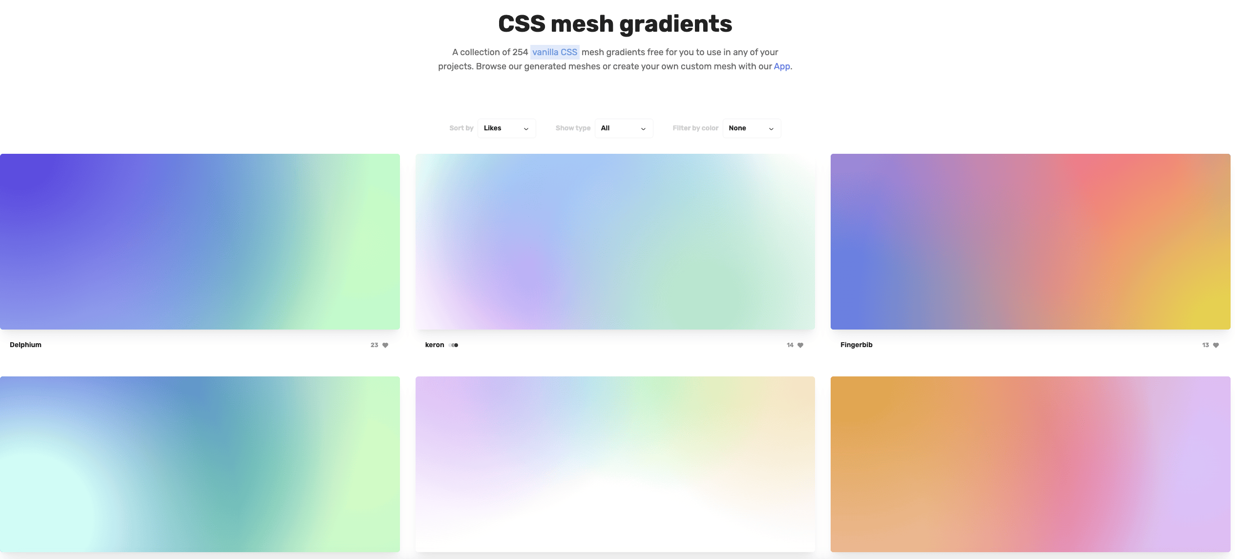 实用的 CSS 网格渐变在线工具推荐
