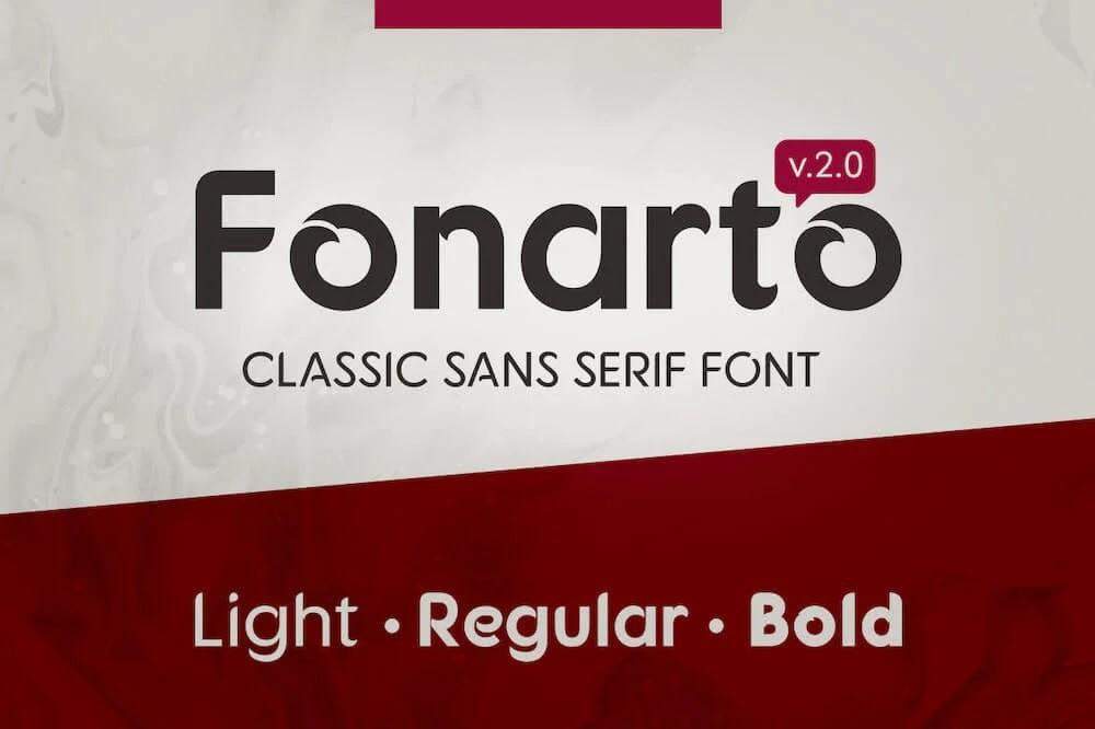 Fonarto 2.0无衬线英文字体，免费可商用