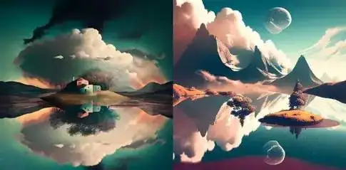 梦幻般的风景,天堂般的,现代主义 梦幻般的风景,天堂般的,现代主义