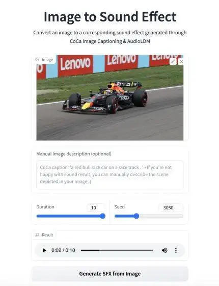 Image to Sound Effect Image to Sound Effect