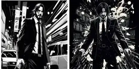 约翰-威克用枪射击的漫画 约翰-威克用枪射击的漫画