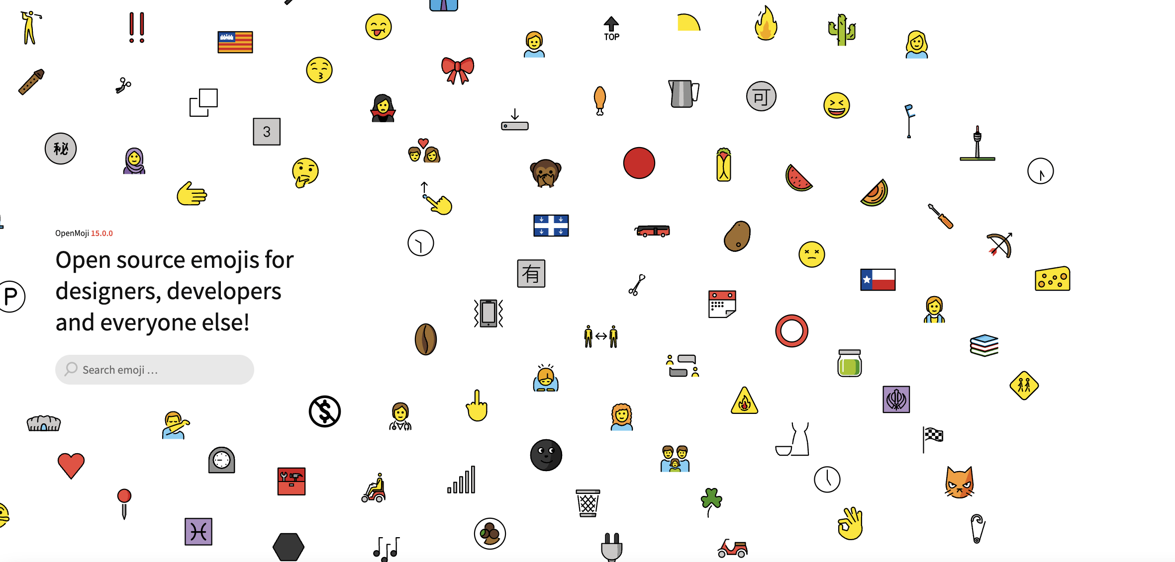 OpenMoji 15.0.0 - 免费开源的表情符号资源