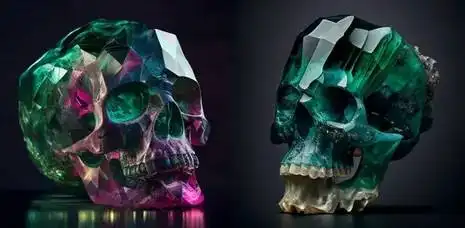 Tourmaline(碧玺)骷髅头 Tourmaline(碧玺)骷髅头