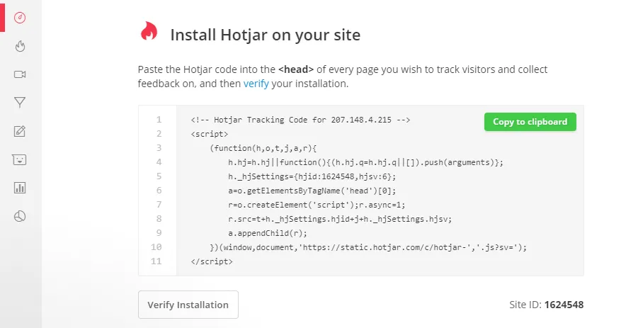 Hotjar跟踪代码 Hotjar跟踪代码
