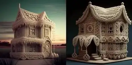 马卡龙制作的房子 马卡龙制作的房子