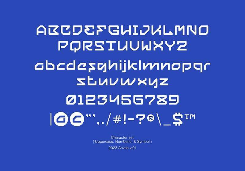 Anvha科技风格英文字体,免费商用字体 设计素材 第3张-素材湾 Anvha科技风格英文字体,免费商用字体 设计素材 第3张