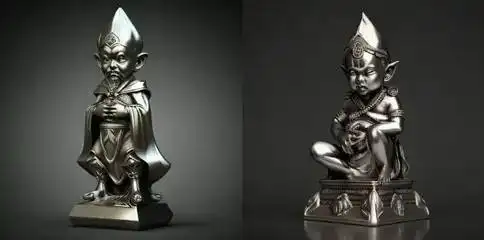精灵雕像,中国银 精灵雕像,中国银