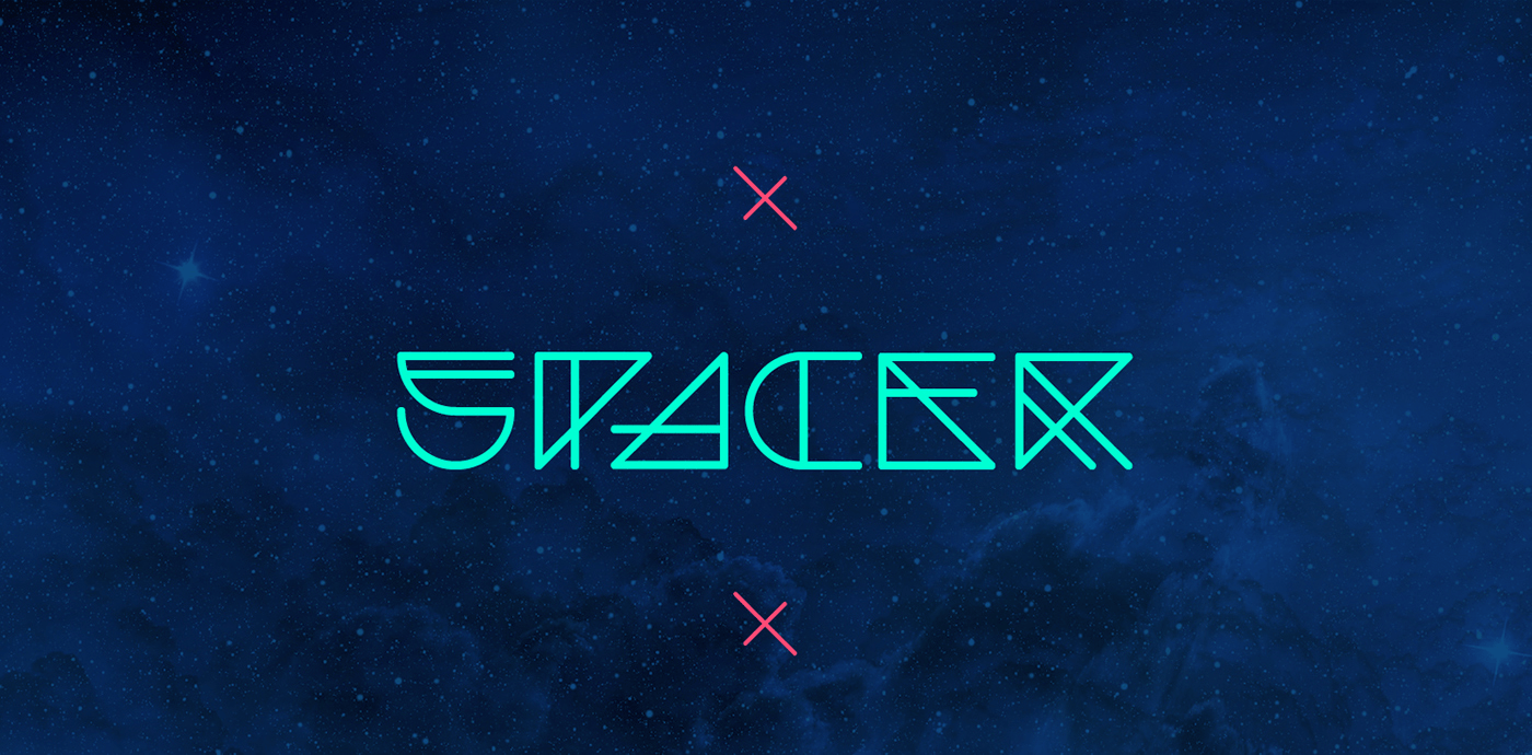 Spacer几何极简现代字体，免费可商用！