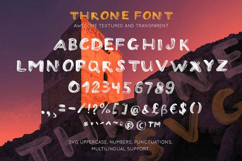THRONE 手绘英文字体，免费可商用