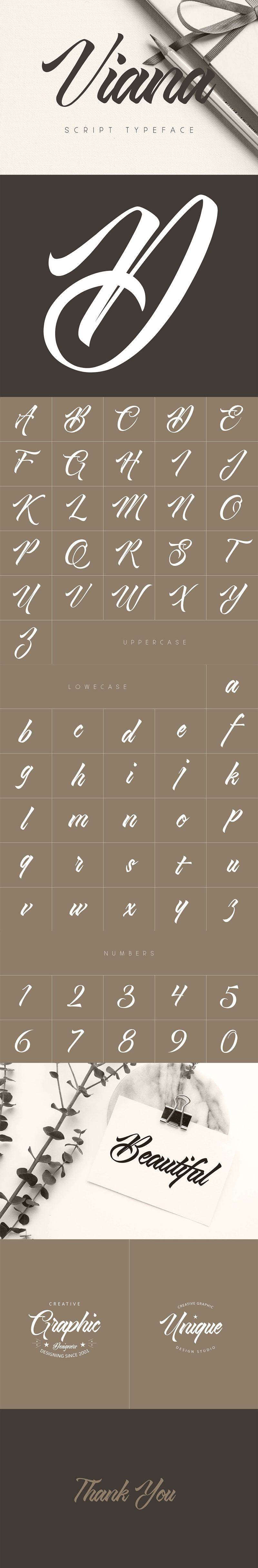 Viana Script 手写英文字体，免费可商用