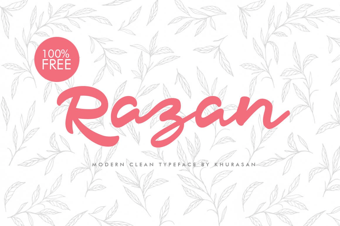 Razan 手绘英文字体，免费可商用