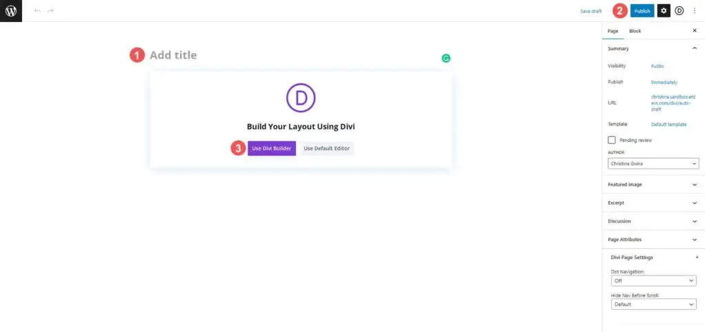使用Divi Builder自定义页面