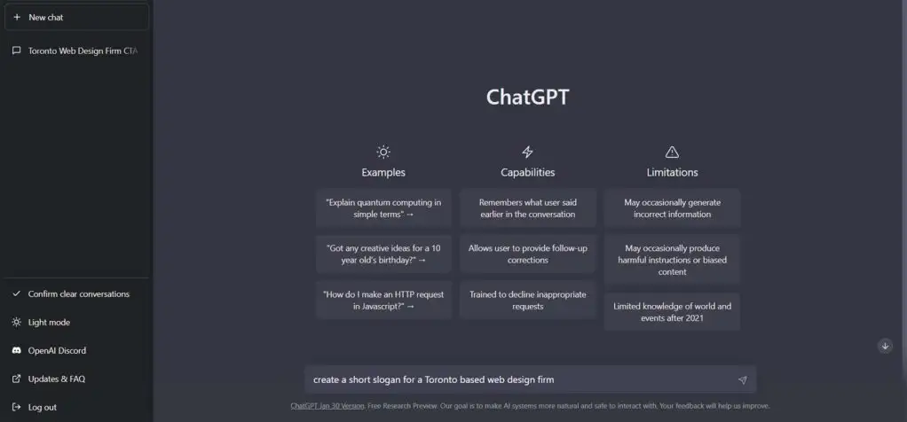 使用ChatGPT生成品牌Slogan