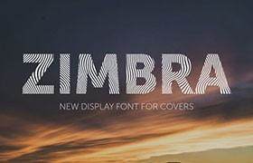 Zimbra 英文字体免费下载：高级立体压纹风格，适合商业和个人使用