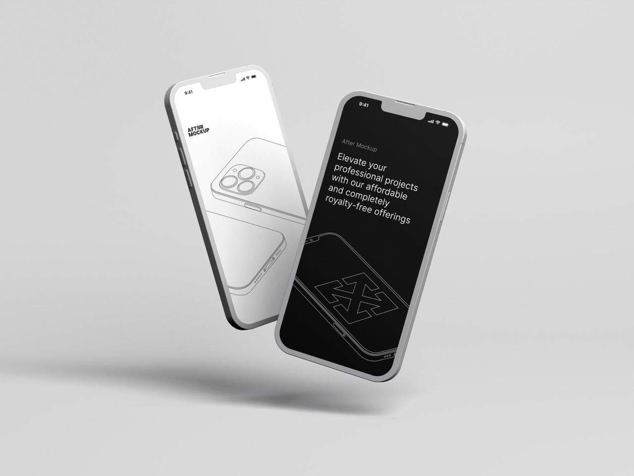 20款高清陶瓷苹果手机iPhone 14手机PSD