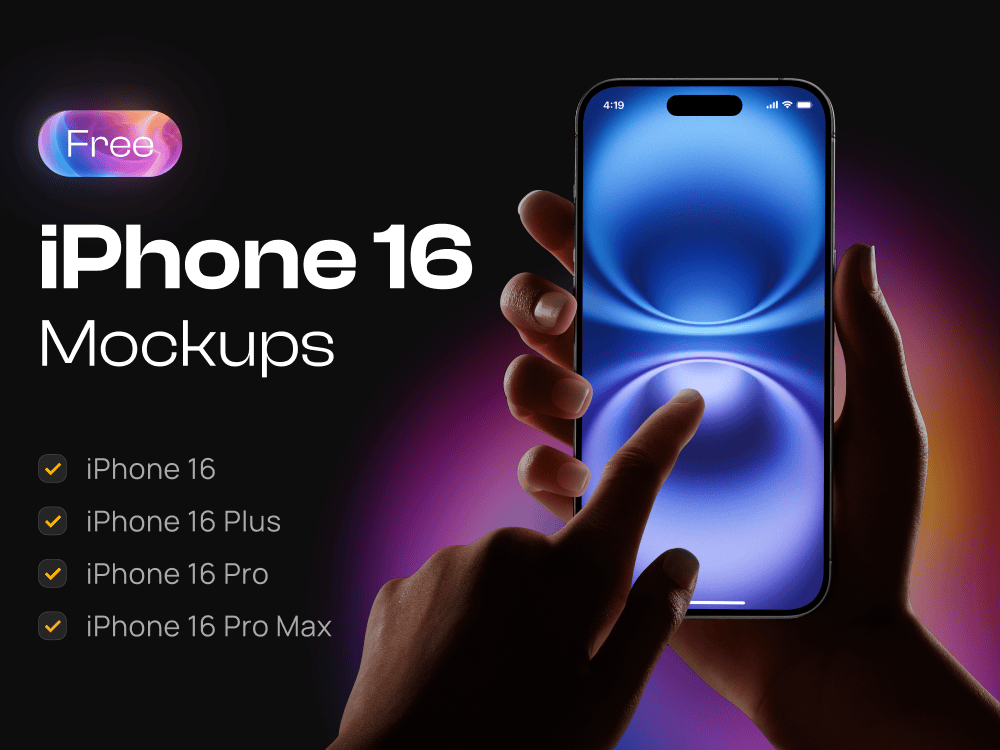 免费 iPhone 16 Pro 样机Figma素材下载