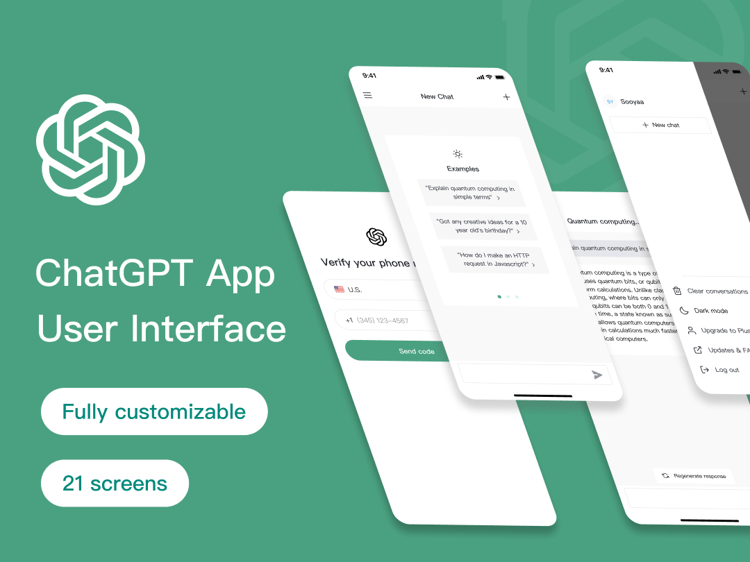ChatGPT  人工智能界面figma免费素材下载