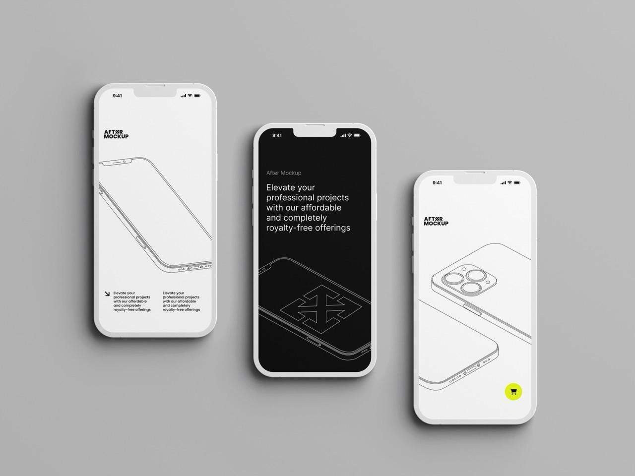 20款高清陶瓷苹果手机iPhone 14手机PSD