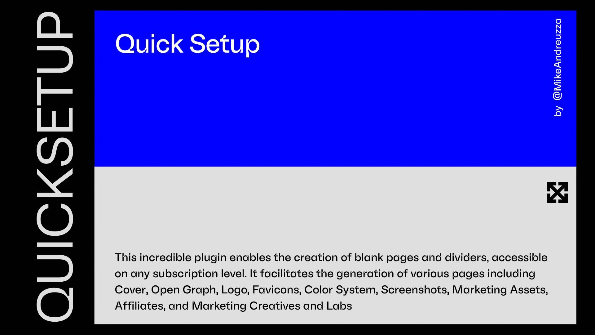 Quick Setup - 快速创建层级化页面结构的 Figma 插件