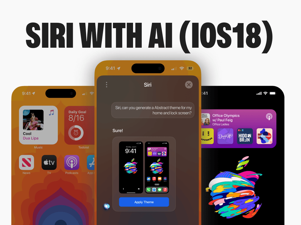 iOS 18 人工智能界面figma免费素材下载
