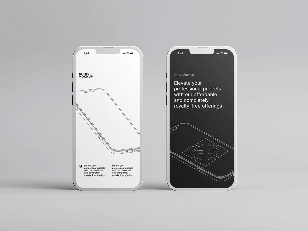 20款高清陶瓷苹果手机iPhone 14手机PSD
