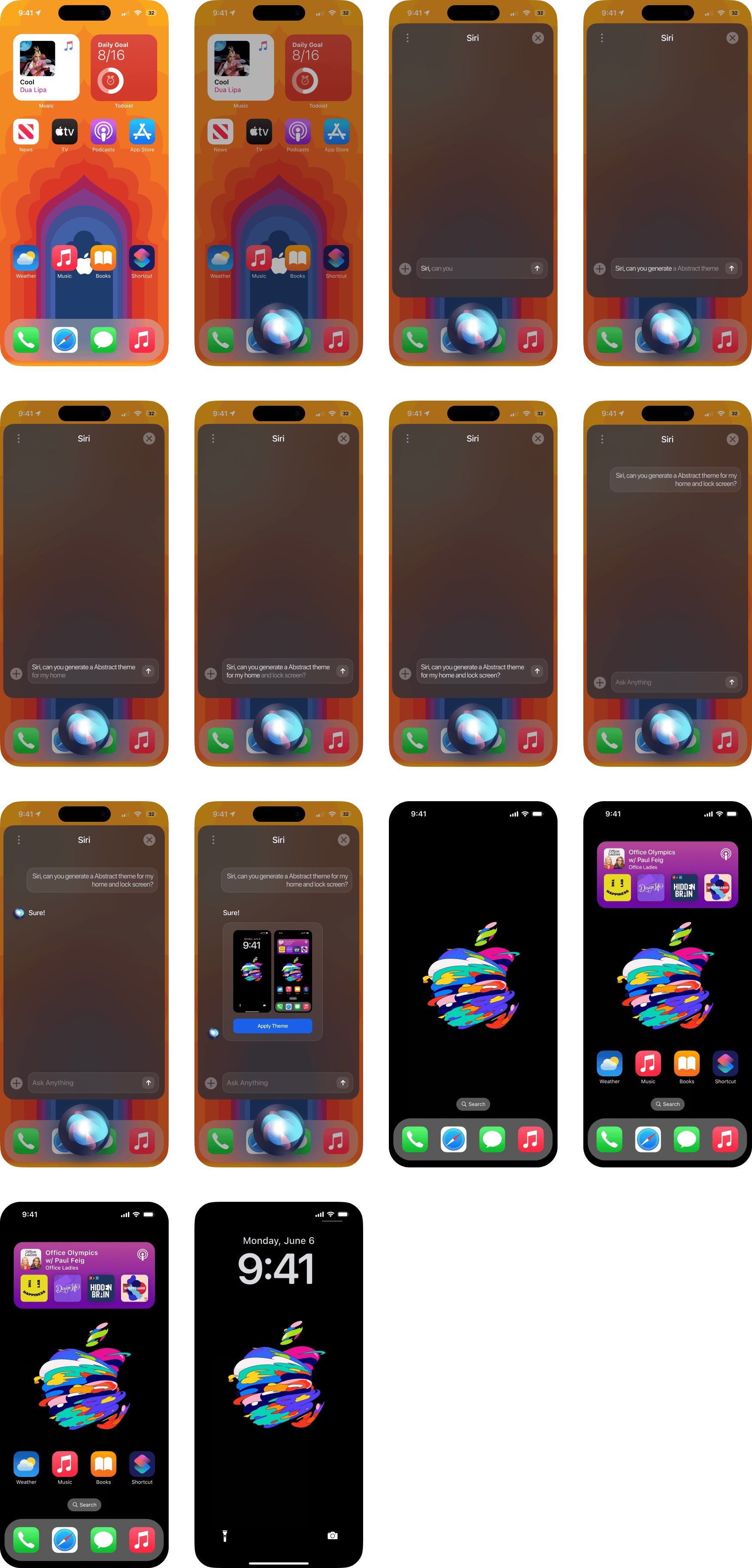iOS 18 人工智能界面figma免费素材下载