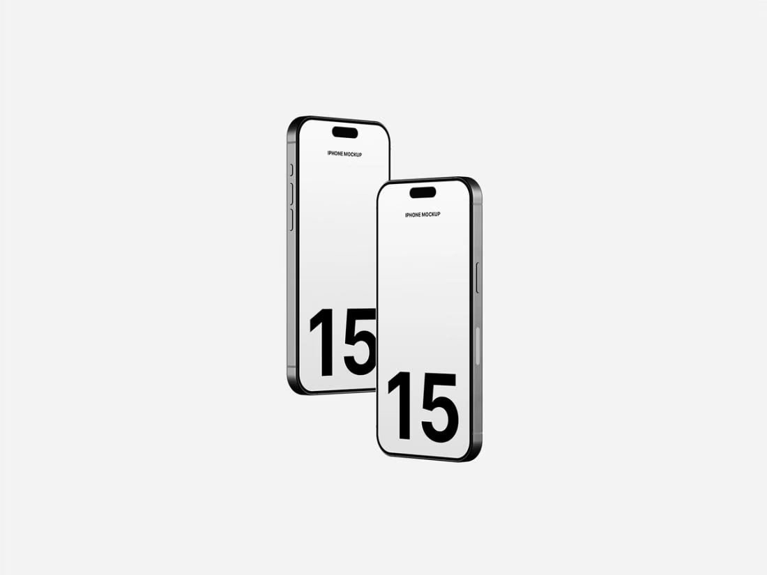 免费 iPhone 15  样机PSD素材下载