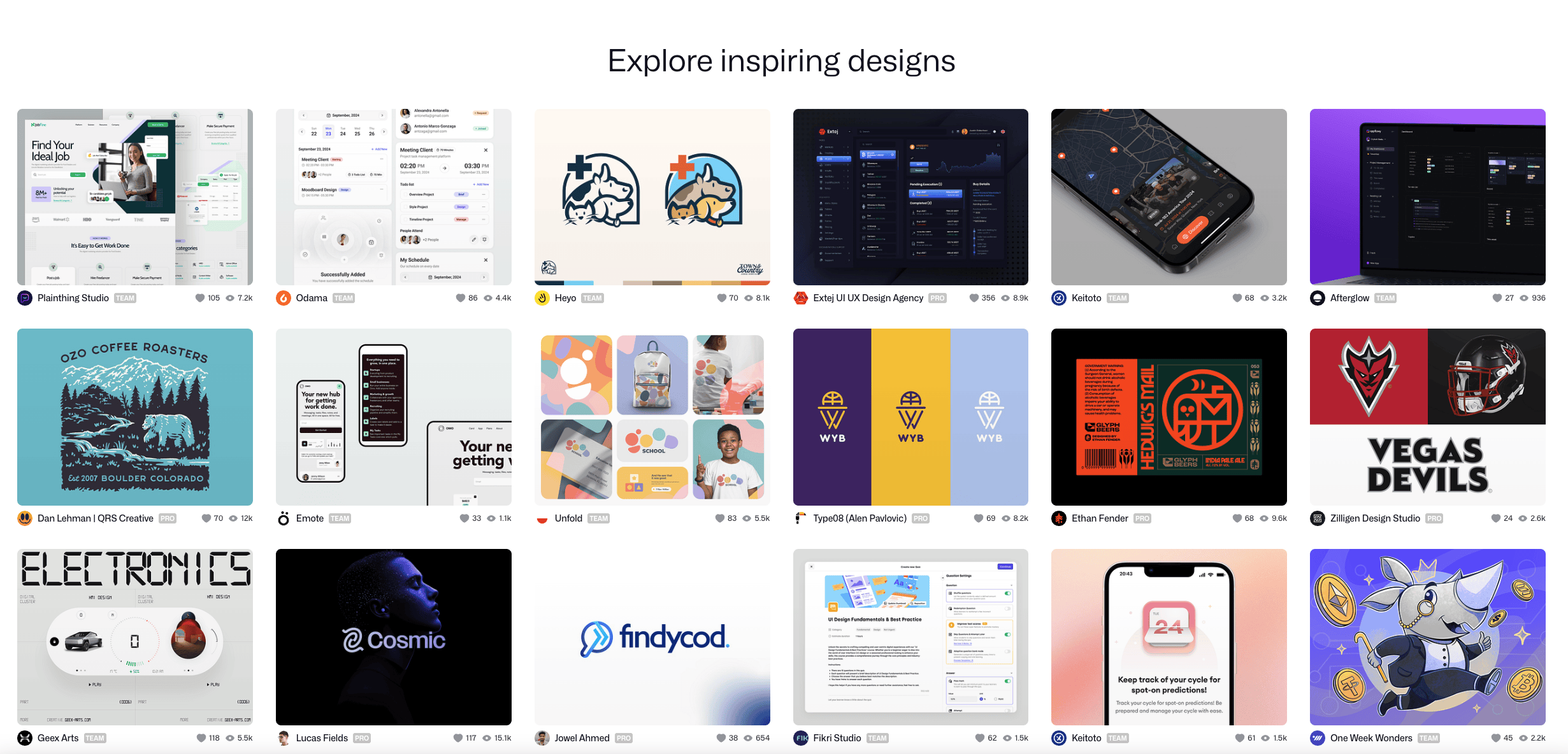 Dribbble – 顶级设计师的创意交流平台