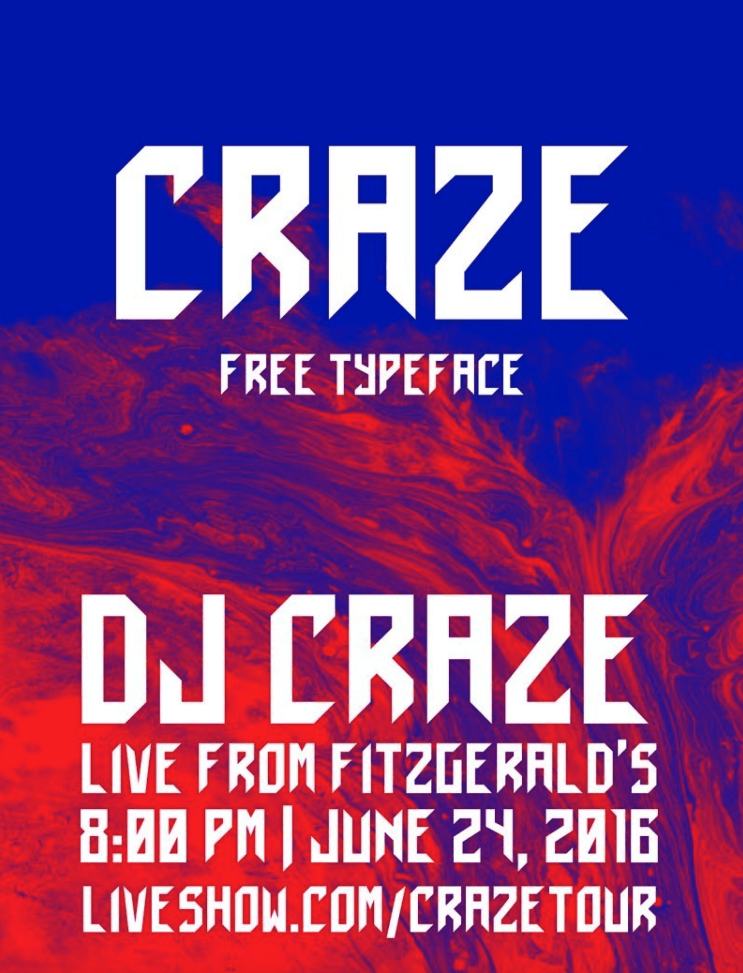 Craze几何英文字体：现代抽象风格，免费可商用