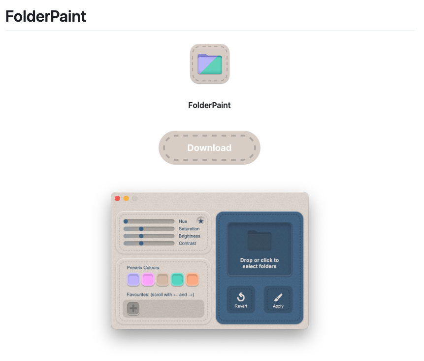 macOS 文件夹颜色编辑器：FolderPaint