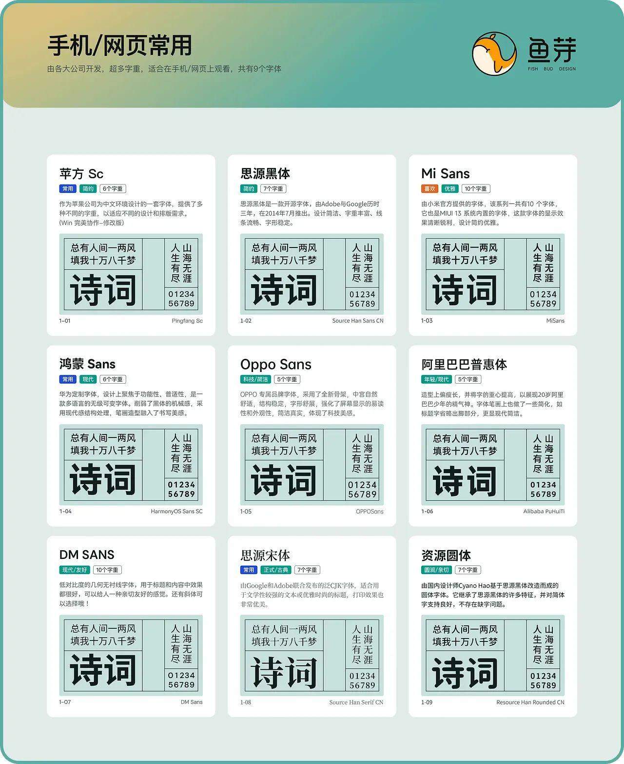 100+免费商用字体归纳分享！