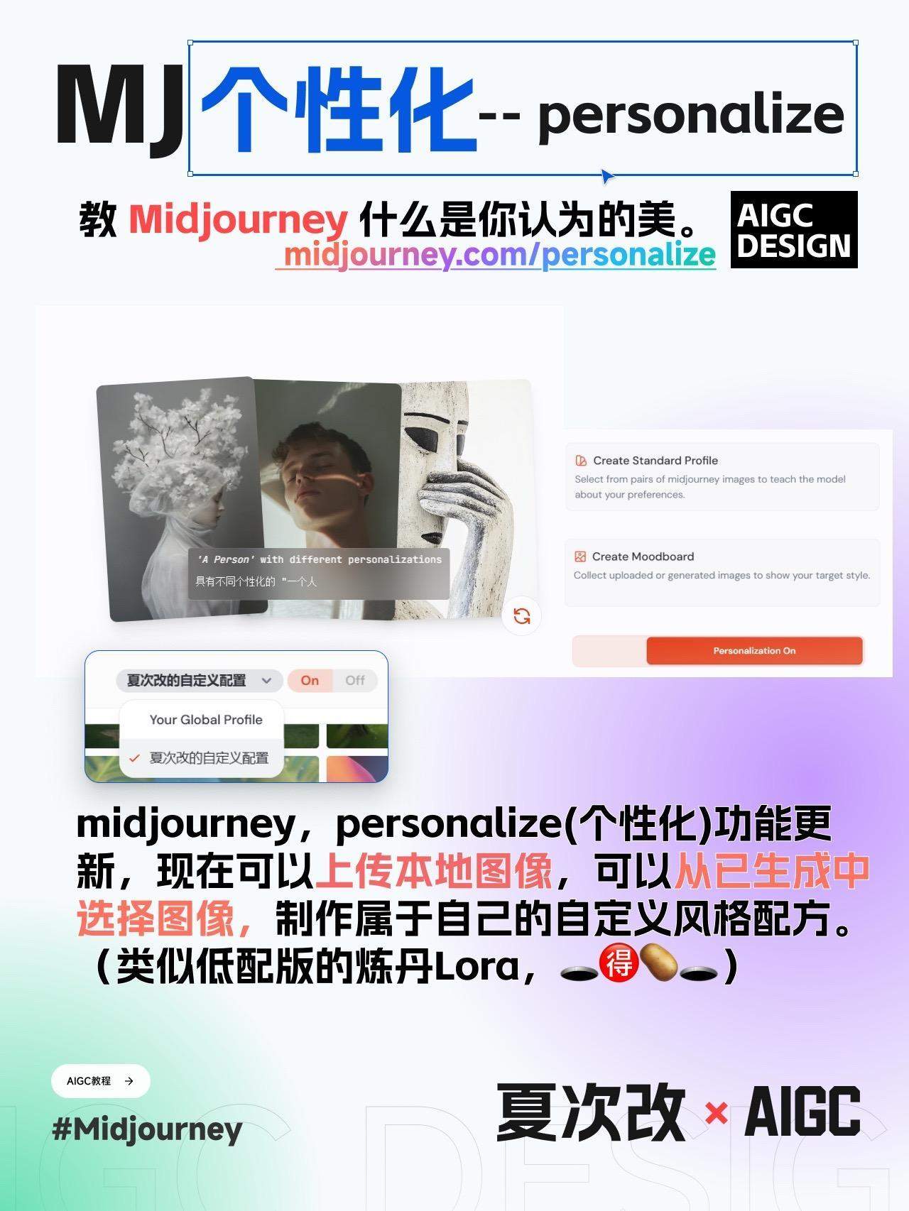 Midjourney 更新个性化（personalize）功能